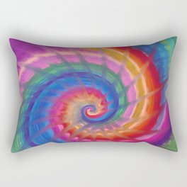 Spring into action with colour spirals Rectangular Pillow