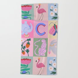 Claire Collage Beach Towel