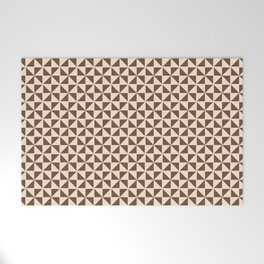 Mid century triangles retro pattern 8 Welcome Mat