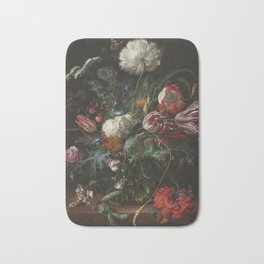 Jan Davidsz de Heem - Vase of Flowers (c.1660) Bath Mat