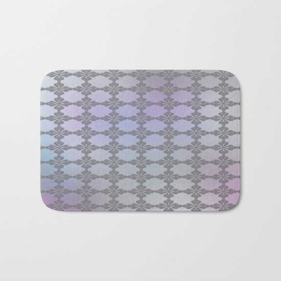 Soft Ornate Grid Pattern Bath Mat