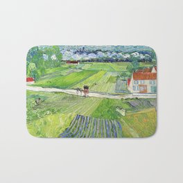 Vincent van Gogh - Landscape with a Carriage and a Train Bath Mat
