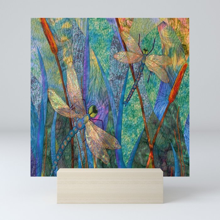 Colorful Dragonflies Mini Art Print
