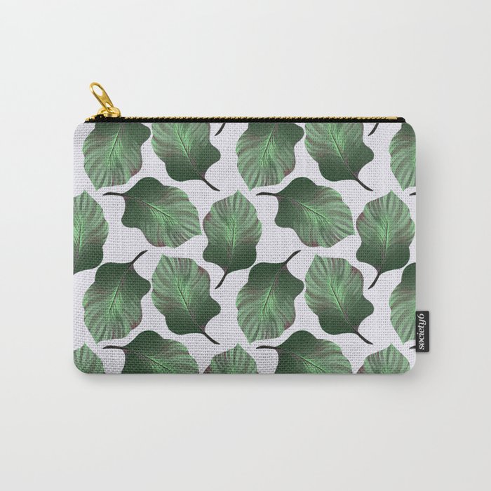 Canna Tropicanna Leaves in Green Carry-All Pouch