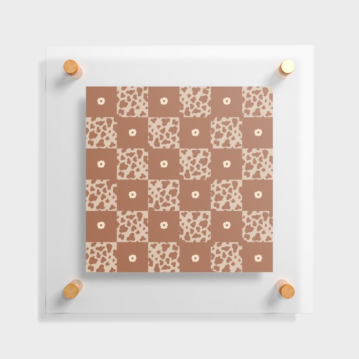 Howdy Checkered Pattern Floating Acrylic Print