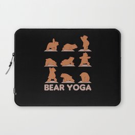 Bear Yoga Cute Bears Sport Namaste Meditation Laptop Sleeve