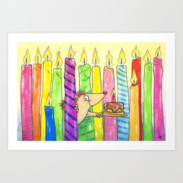 Happy Birthday Candles Art Print