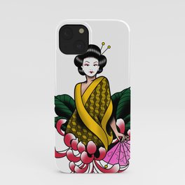 Chrysanthemum Geisha iPhone Case