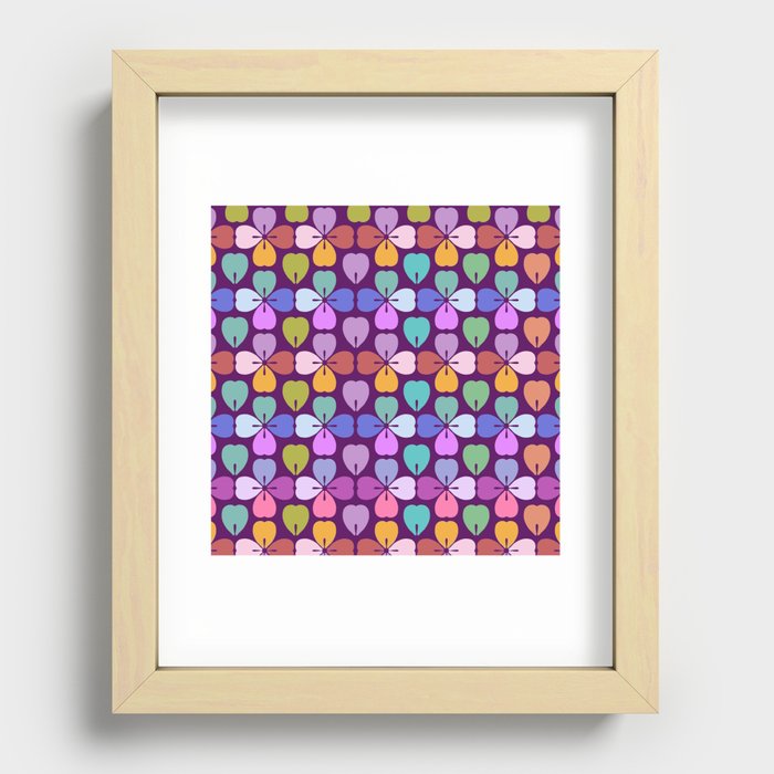 Molar Flower (Purple Background) Recessed Framed Print