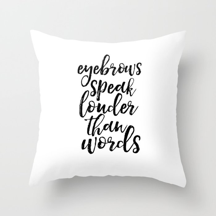 makeup quote,funny prints,bathroom decor,girly,girls room decor,quote  prints,wall art,quotes Throw Pillow by TypoHouse | Society6