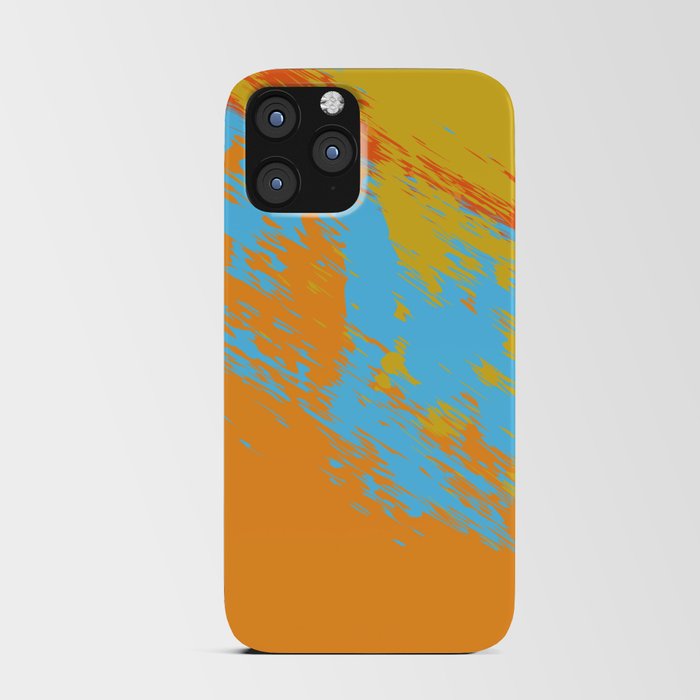 Brush - Abstract Colourful Art Design in Yellow Blue and Orange iPhone Card Case