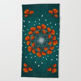 Moonlight Poppies Beach Towel