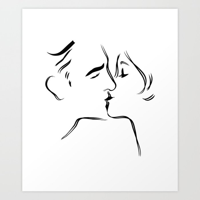 French Kiss Art Print by boutiqueave | Society6