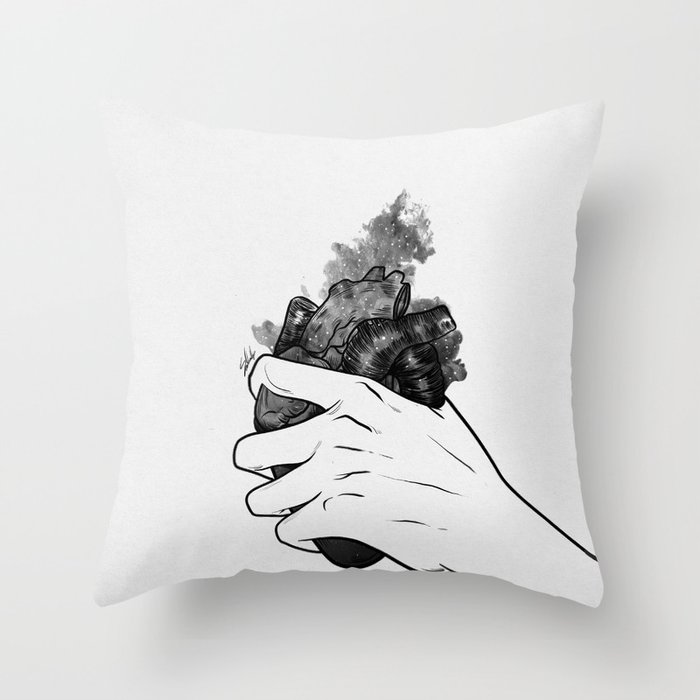 Hold on your heart. Throw Pillow