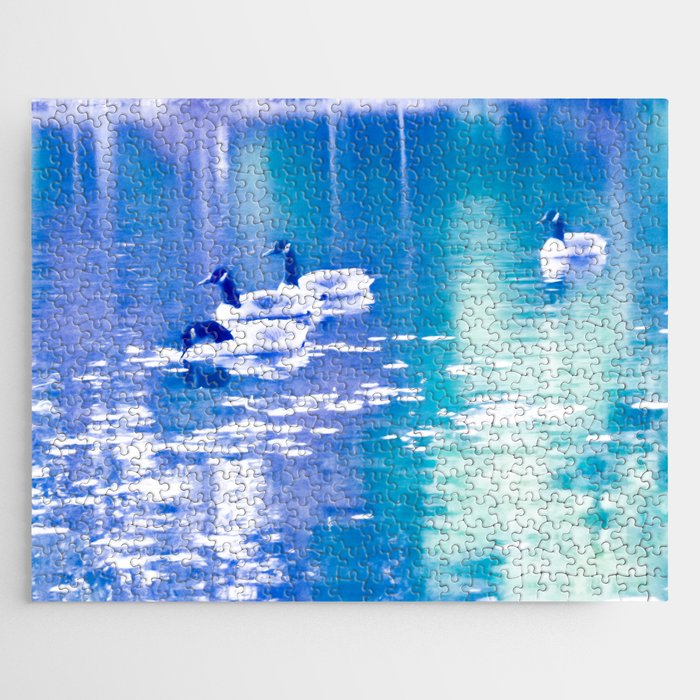 Blue Geese Jigsaw Puzzle