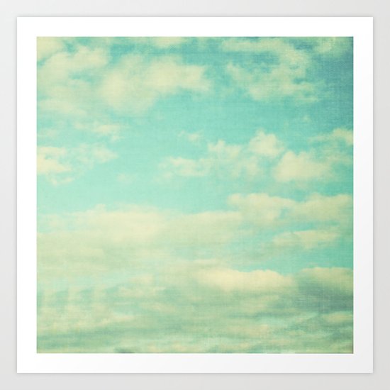 in the clouds Art Print