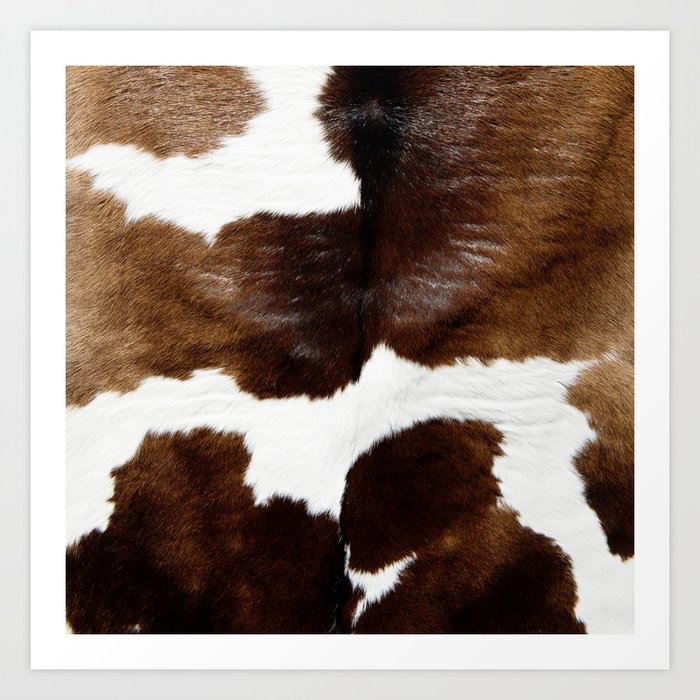 Brown Cowhide Art Print