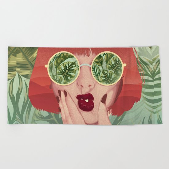 BEACH VIBES Beach Towel