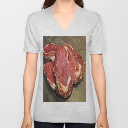 Beef Steak  V Neck T Shirt