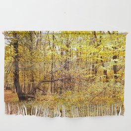 Yellow autumn forest landscape Wall Hanging