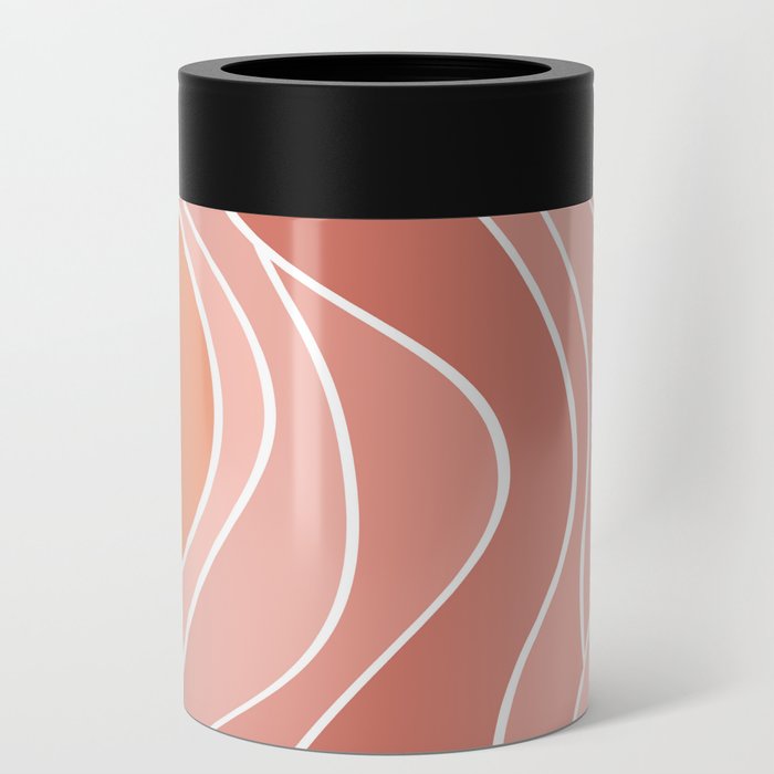 Multicolor retro style waves 3 Can Cooler
