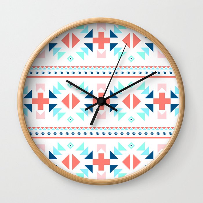 geometry navajo pattern Wall Clock