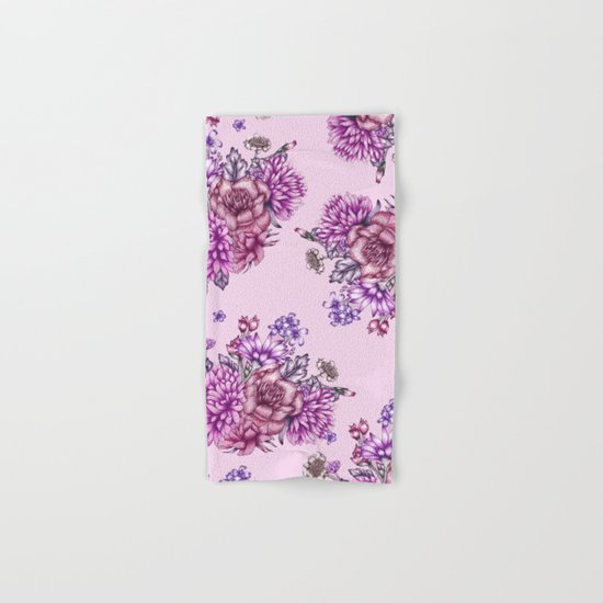 Pink Vintage Florals Hand & Bath Towel