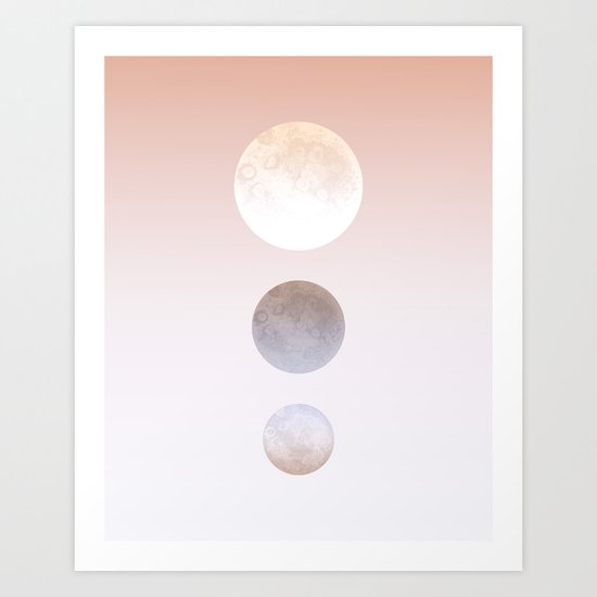Moon Triplet Art Print