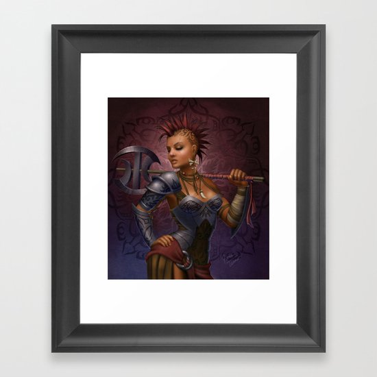 Tribal Warrior Framed Art Print