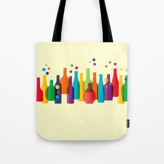 Colored bottles Tote Bag