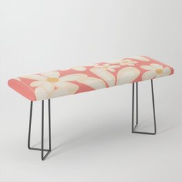 FlowerPower - Pink Colourful Retro Minimalistic Art Design Pattern Bench