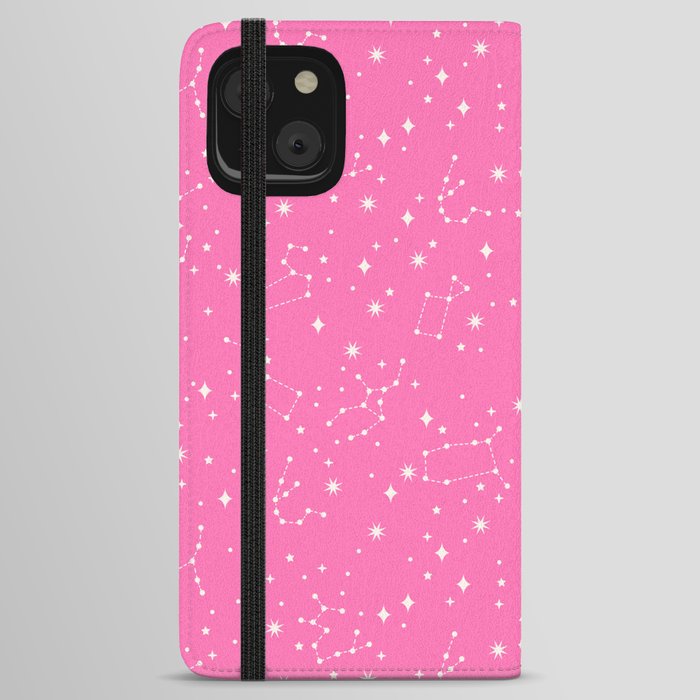 Hot Pink Constellations iPhone Wallet Case