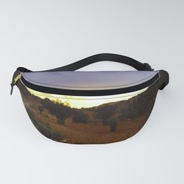 Landscape sunset photo blue sky with clouds Fanny Pack