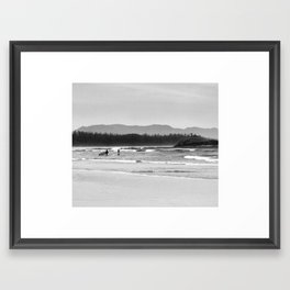 Tofino Grey Surf Framed Art Print