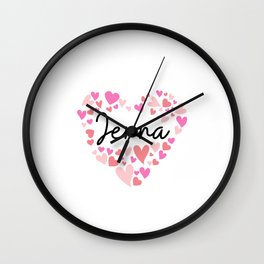 I love Jenna Wall Clock