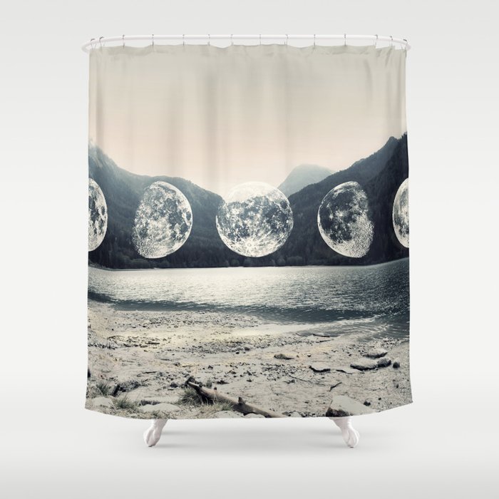 Moonlight Mountains Shower Curtain