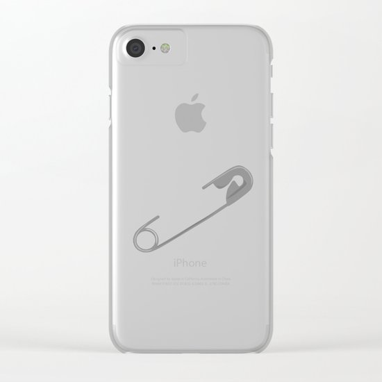 Safety Pin Clear iPhone Case
