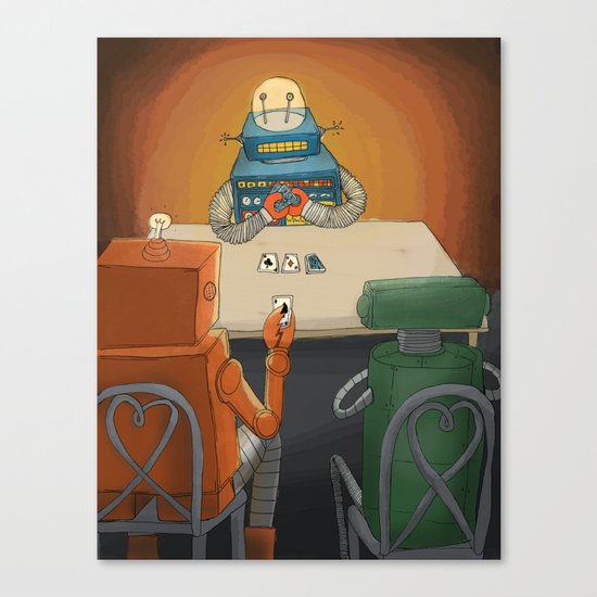 robot in trouble Canvas Print