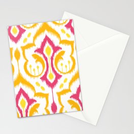 Ikat Damask - Berry Brights Stationery Cards