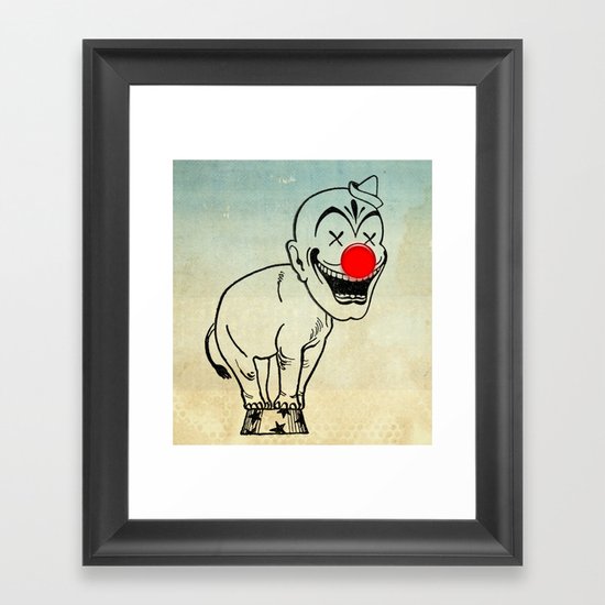 elephant clown 02 Framed Art Print