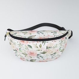 Sunny Floral Pastel Pink Watercolor Flower Pattern Fanny Pack