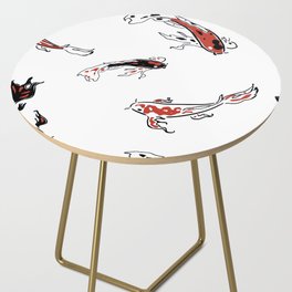 Seamless pattern with koi carps Side Table