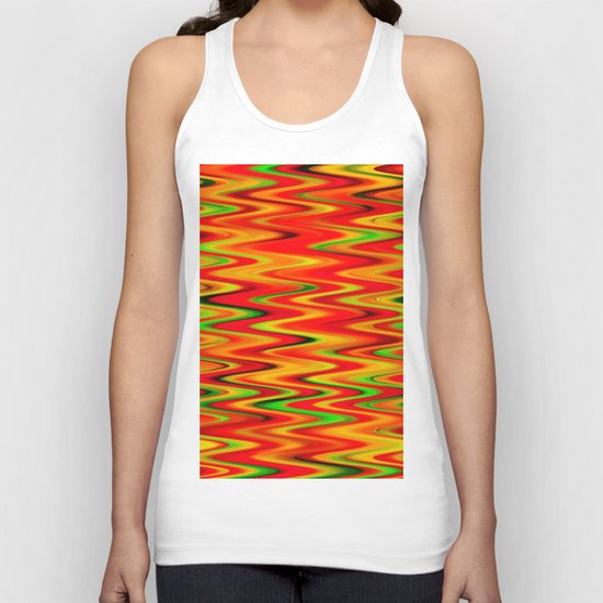WAVY #1 (Reds, Oranges, Yellows & Greens) Unisex Tank Top