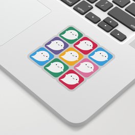 Colourful Little Ghosts Sticker