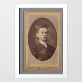 Portrait of an unknown man, WG Kuijer, c. 1862 - c. 1899 t Art Print | Caucasian, Person, Man, Old, Nostalgia, Photo, Antique, Mustache, Suit, Portrait 