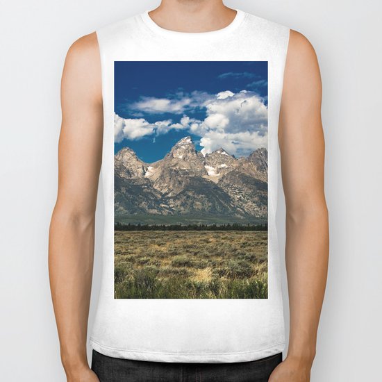 The Grand Tetons - Summer Mountains Biker Tank