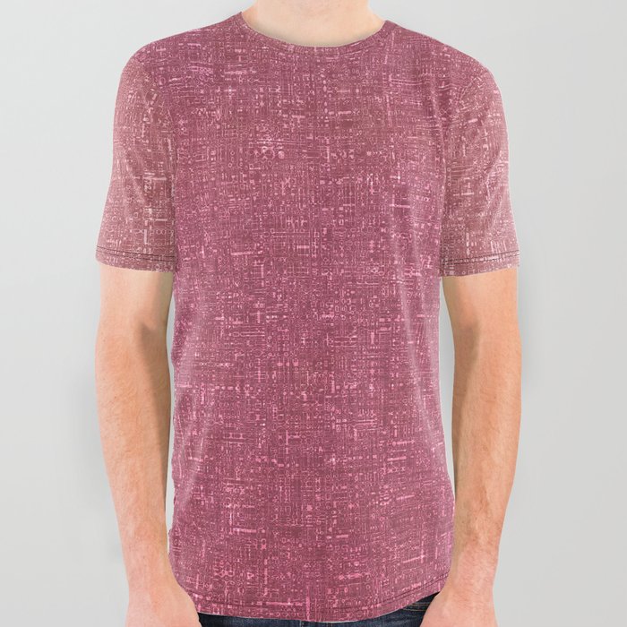 raspberry red sunset sky architectural glass texture look All Over Graphic Tee