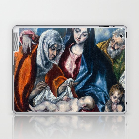 The Holy Family with Saint Anne and the Infant John the Baptist by El Greco Laptop & iPad Skin