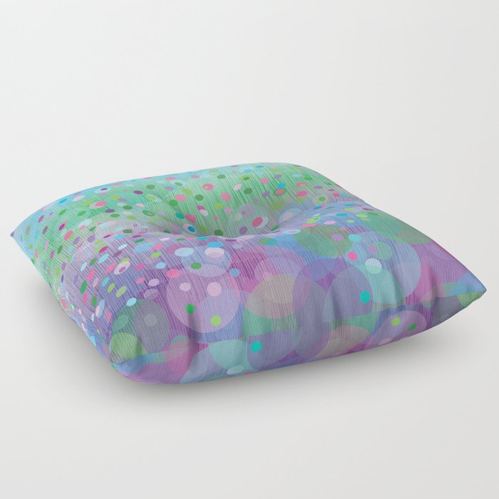 Colorful Rain Floor Pillow