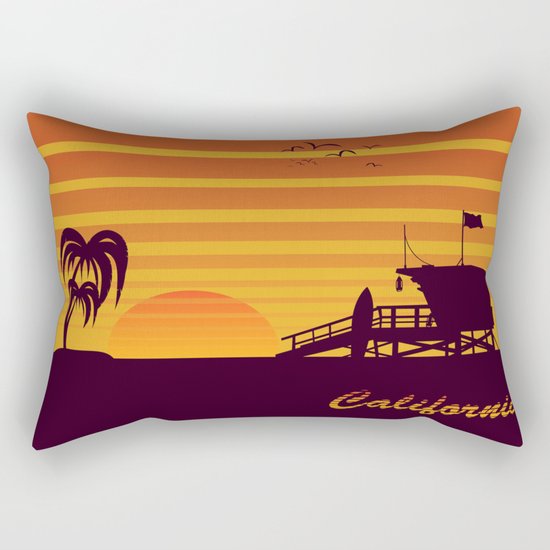 California surfing Rectangular Pillow